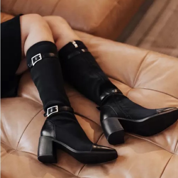 Journee Gaibree Black Riding Boot - Picture 1 of 8